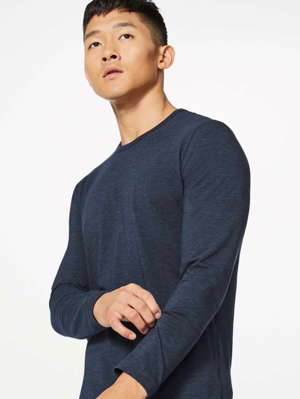 Lululemon 5 Year Basic Long Sleeve in Heathered Nautical Navy